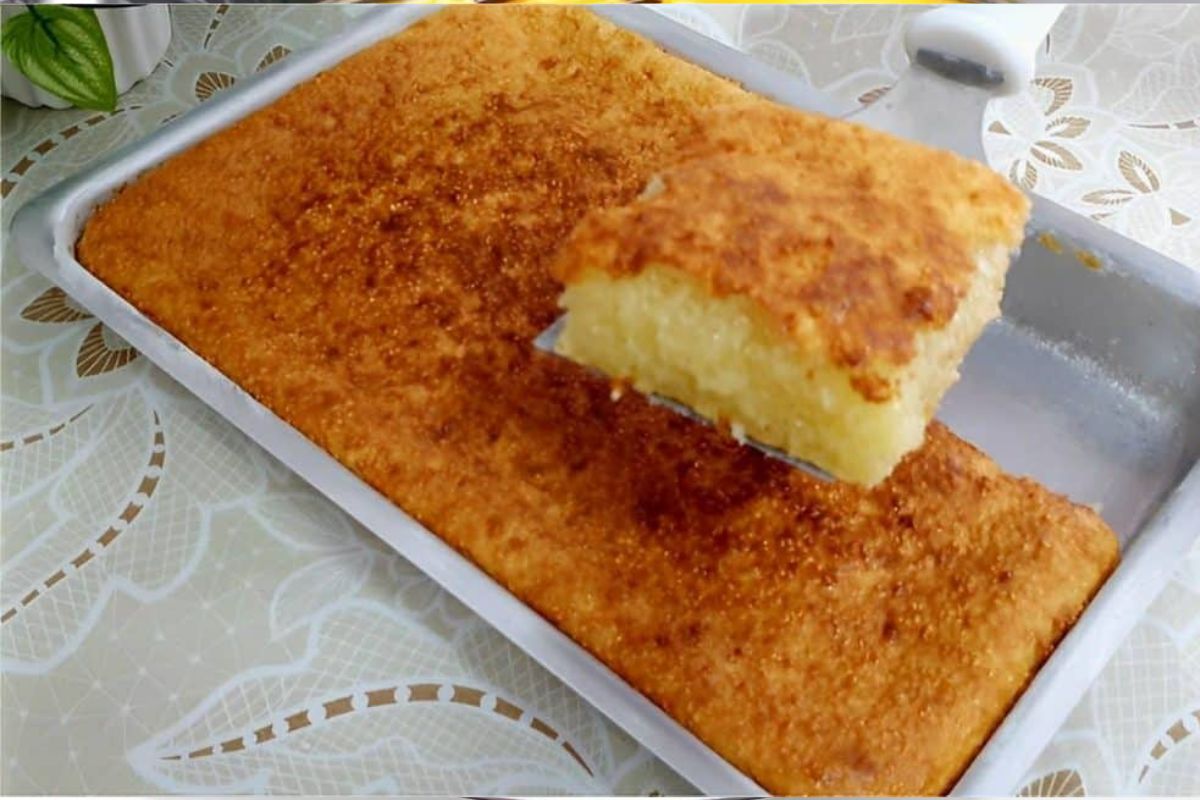 Bolo de Tapioca granulada assado no forno: Sugestão perfeita pra servir no lanche da tarde!