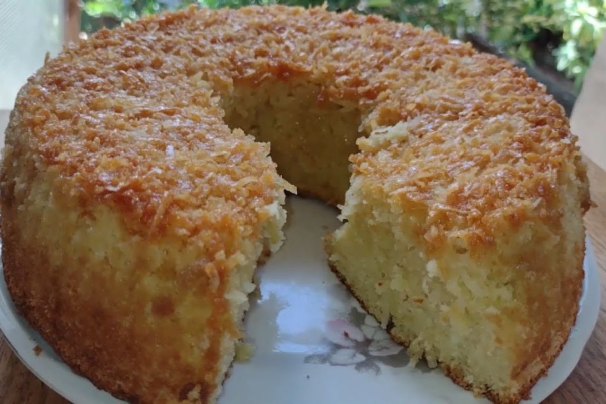 Bolo de coco super delicioso