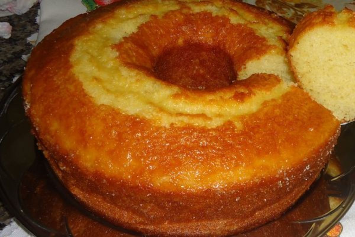 Bolo de fubá na batedeira delicioso