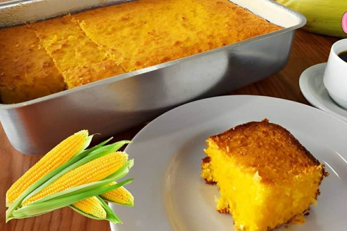 Bolo de Milho original da fazenda: Excelente opção de receita pra acompanhar o Cafezinho!