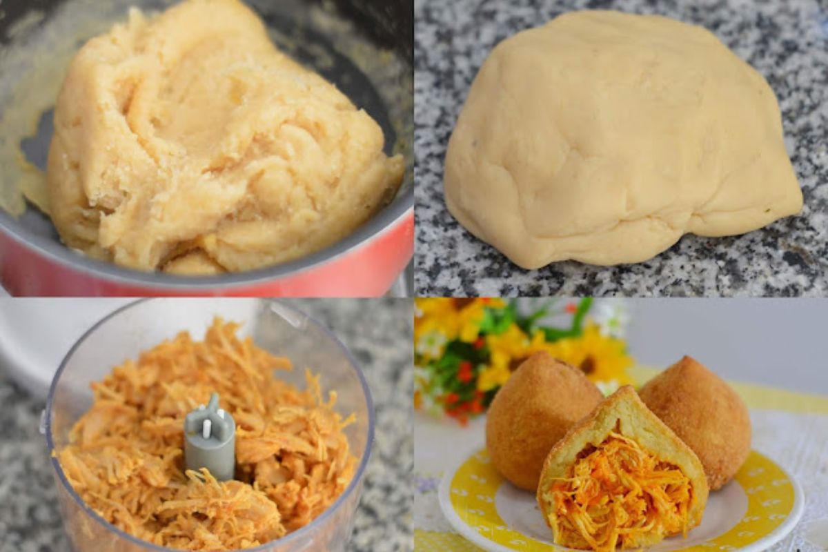 Coxinha Cremosa de Frango e Cheddar – A Combinação Perfeita de Sabores em Cada Mordida!