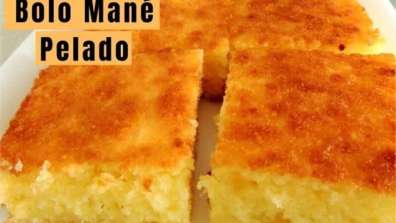 Bolo Mané Pelado: Tradição e Sabor em uma Versão Cremosa e Irresistível!