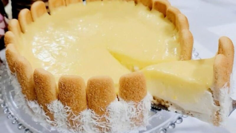 Torta de Limão Refrescante: Uma Delícia Sem Forno com Bolacha Champagne!