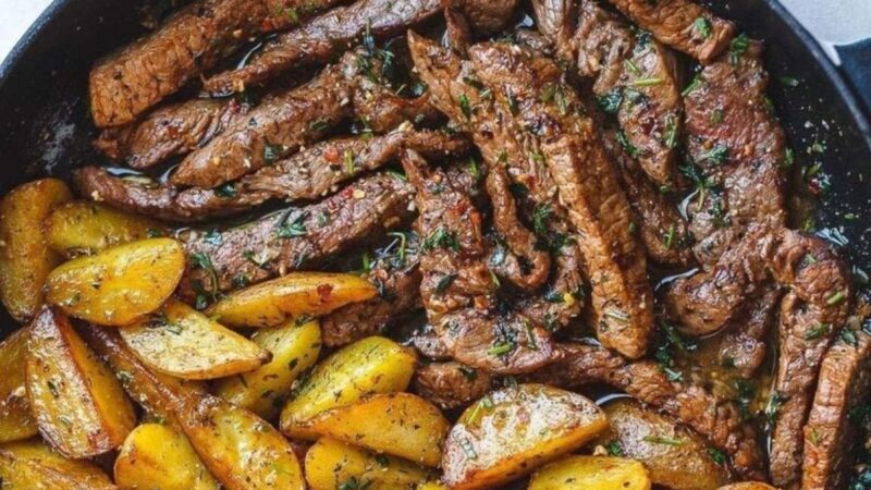 Delicioso Bife com Batata na Frigideira: Receita Fácil e Rápida