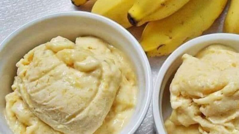 Sorvete Caseiro de Banana e Maçã Fitness: Uma Delícia Saudável para Refrescar seu Verão