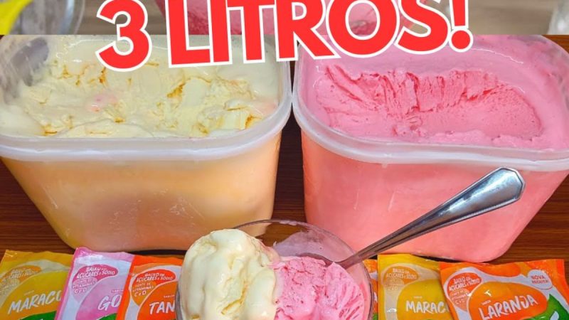 Desfrute de um Sorvete Caseiro Refrescante com Suco Tang: Uma Receita que Rende até 3 Litros