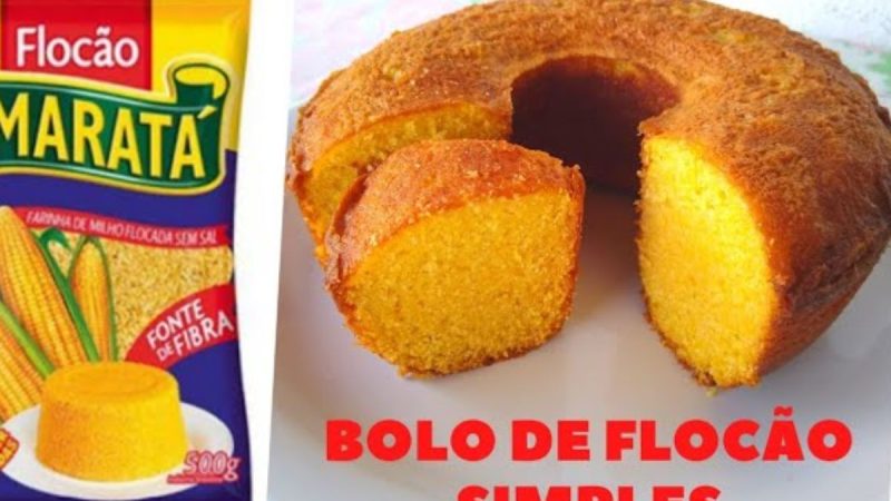 O Bolo Flocão de 5 Minutos: Rapidez e Sabor em uma Receita Simples