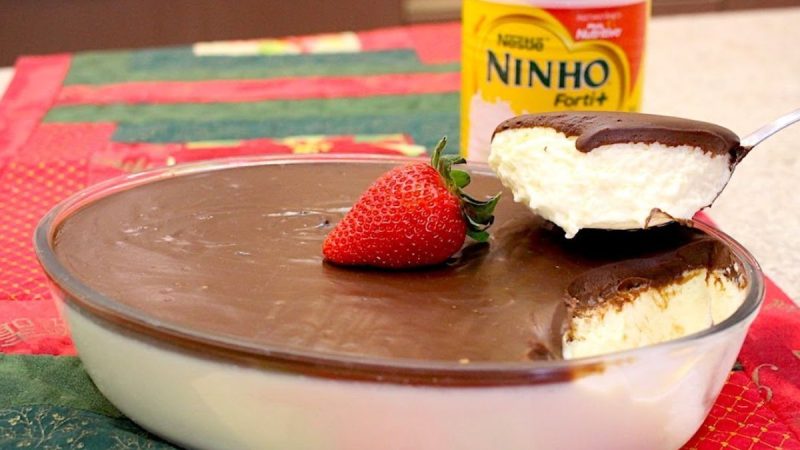 Descubra o Prazer Gelado: Sobremesa Gelada de Leite Ninho com Cobertura de Chocolate