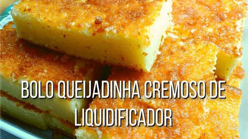 Desfrute de uma Explosão de Sabor com o Irresistível: Bolo Queijadinha Cremoso de Liquidificador