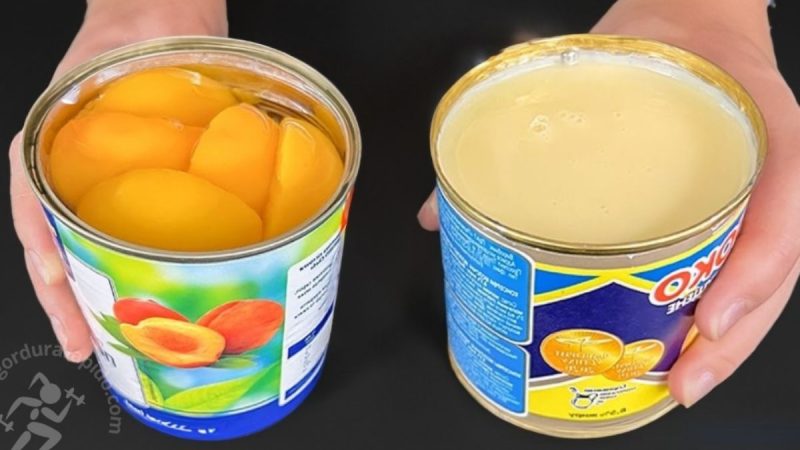 Delicie-se Sem Forno: Sobremesa com Pêssegos, Leite Condensado e Creme de Leite