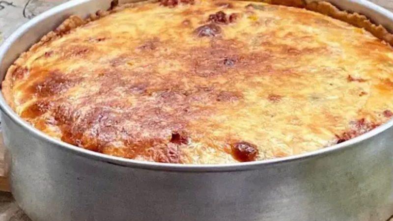 Surpreenda-se com essa Torta Deliciosa com Massa Simples de Apenas 2 Ingredientes: Eu Sempre Faço Pra Servir no Lanche