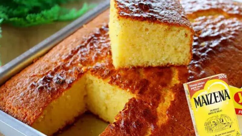 Bolo de Maizena com Fubá – O Melhor Que Já Comi!