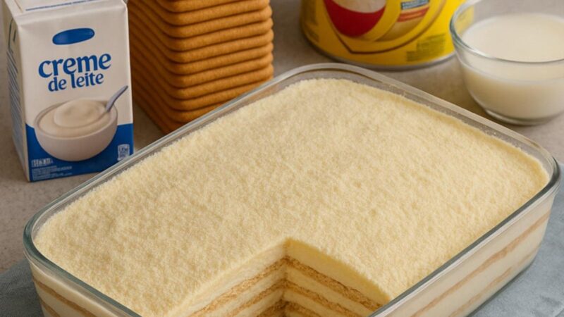 Torta de Bolacha com Creme de Ninho: Uma Delícia Que Derrete na Boca e Você Faz Sem Forno!
