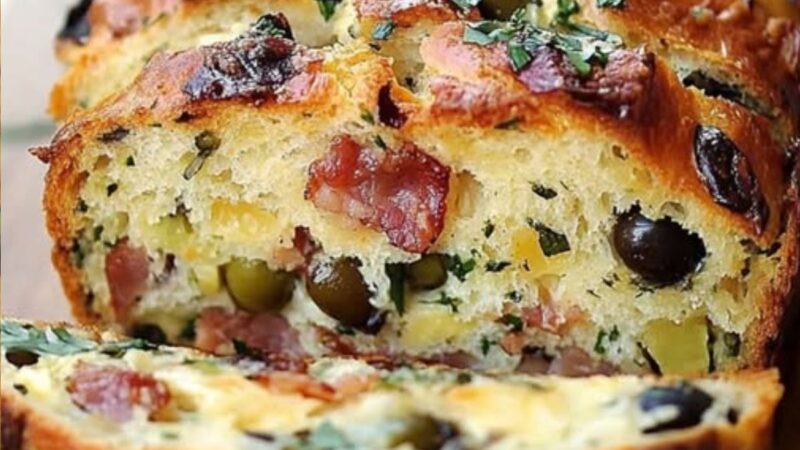 Receita de Pão de Azeitonas, Bacon e Queijo: Irresistível e Prática Para o Seu Dia!