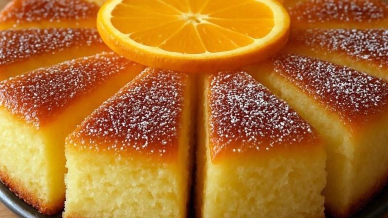 Bolo Dourado de Laranja: Fofo, Caramelizado e Impossível de Resistir