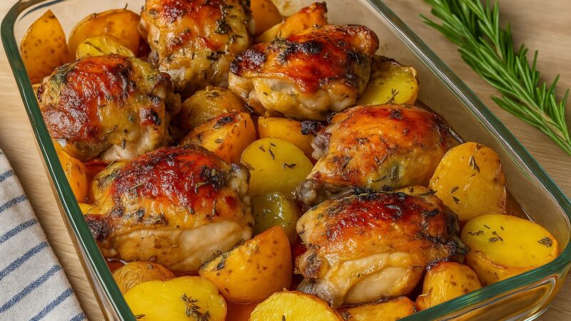 Frango Assado com Batatas ao Forno: A Receita Que Vai Ganhar Seu Coração