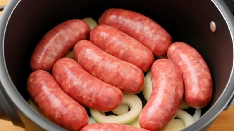 Linguiça Assada na Panela de Pressão com Cebola: Receita Rápida, Saborosa e Irresistível