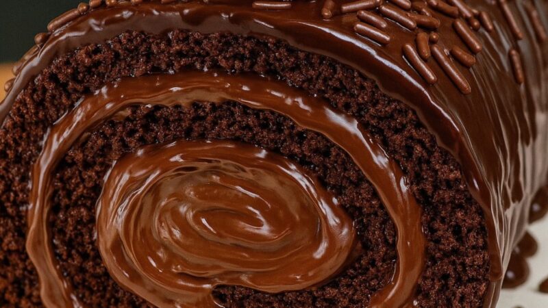Rocambole de Chocolate com Recheio de Brigadeiro: Uma Delícia Enrolada de Amor