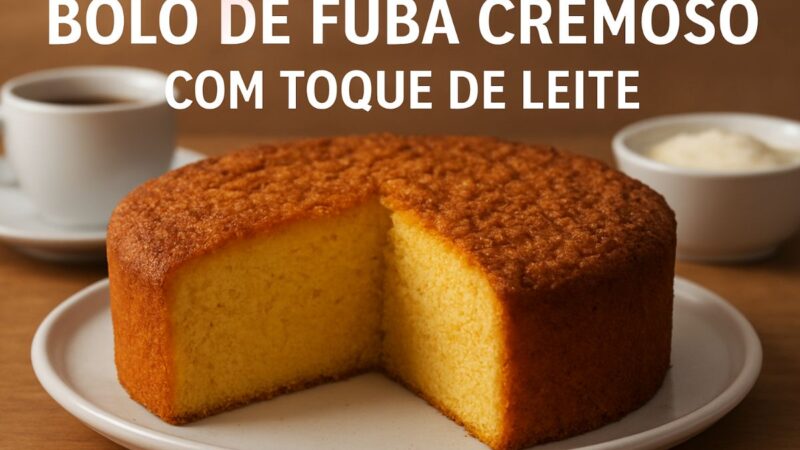 Bolo de Fubá Cremoso com Toque de Leite: A Receita que Encanta Todos os Paladares